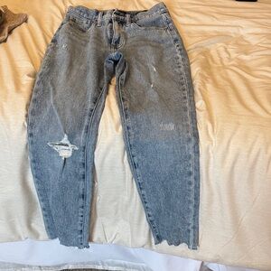 Banana Republic Light Blue Distressed Cropped Jeans